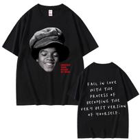 Michael Jackson Childhood Photo Graphic T-shirt Protect Your Peace of Mind T-shirts Men Women Vintag Streetwear Oversized Tshirt 4XL