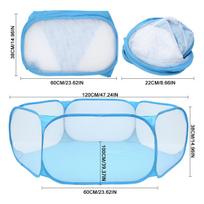 Portable Pet Playpen Cat Dog Cage Tent Playpen Folding Fence For Hamster Hedgehog Small Animals Breathable Puppy Outdoor Pet Hot mėlyna