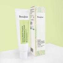 Bonajour Vegan Green Multi Vitamin Vital Nutrition Cream 50ml Brightening Dark Spot Blemish Care Moisturizer K-Beauty