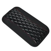 Universal Car Armrest Cover Mat PU Leather Car Styling Interior Accessories Print Waterproof Non Slip Storage Box Pad Supplies PU Leather juoda