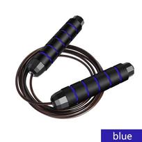 Jump Rope Steel Wire Skipping Exercise Adjustable Jumping Fitness Workout Training Home Sport Equipment Tangle-free Student mėlyna