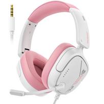 NUBWO HG04L Gaming Headset for PS5/PS4 Xbox Series X|S/Xbox One Switch 250g Lightweight Clear Unidirectional Mic 3.5mm Jack rožinė