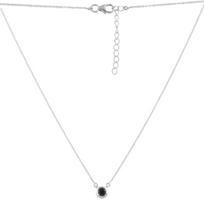 Sidabrinis karoliai su natūraliu safyru 0,663ct (2126614) 45-50cm safyras