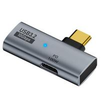 USB-C į USB-A OTG adapteris 100W PD įkrovimas 10Gbps duomenų perdavimo konverteris MacBook, Huawei, Plug and Play pilka