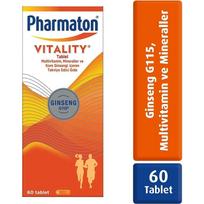 Pharmaton Vitality 60 tablečių - ženšenis G115, multivitaminai ir mineralai