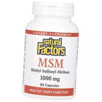 MSM, Methylsulfonylmethane, MSM 1000, Natural Factors  60caps (03406002) 60caps