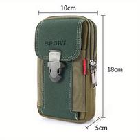 Oxford Cloth Waist Pocket Male Outdoor Bum Bag Purse Business Mobile Phone Bag Running Pouch Travel Camping Bags žalia