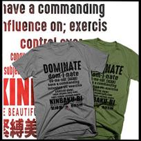 BDSM T-Shirt Bondage Masochist DOM of pleasure Femdom Dominatrix Kinbaku-Bi tee M