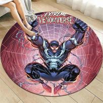 Disney Venom Movie HD Printed Round Carpet Living Room Sofa Chair Bedroom Rugs Flannel Anti-Slip Scary Home Decor Mat 40x40cm