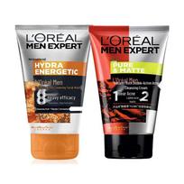 L'Oreal Men's Cleanser Duo: Deep Purifying & Volcanic Rock Oil Control