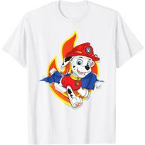 Paw Patrol Marshall Torn Badge T-Shirt S balta