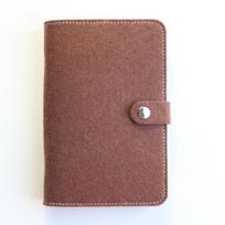 A5A6 Felt Ring Binder Button Style Planner Diary Notebook A7 Without Pages kava