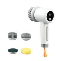 Telescopic Electric Rotating Cleaning Brush with Bent Head for Bathroom & Floor