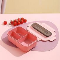 304 Stainless Steel Bento Box with Fork & Spoon - Double Layer Lunch Box for Home, Office, Students, and Light Meals.