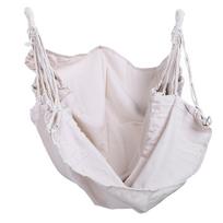Hanging Swinging Chair Heavy Duty Easy Setup Soft Hanging Rope Swing Chair for Patio Garden Balcony Beige smėlis