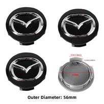 52/56/60mm Automobilio ratlankių centrinės apdailos emblemos dangteliai, skirti Mazda Atenza MX3 CX3 CX5 2 3 6 323 626 RX8 RX7 Protege Axela Speed
