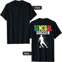 Senegal Soccer Fans Jersey Proud Senegalese Football Lovers T-Shirt(4) S įvairiaspalvis