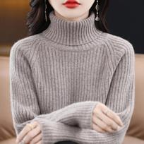 Turtleneck Pit Strip Soft Waxy Knitted Sweater Women's Autumn and Winter Inner Short Bottoming Sweater One size kupranugaris