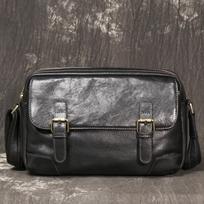 Men'S Leather Messenger Bag Women'S First Layer Cowhide College Style Messenger Bag Commuter Shoulder Bag Cambridge Bag juoda