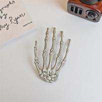 Vintage Gothic Skull Palm Hair Barrette, Skeleton Claw Hair Pin, Stylish Side Clip Party Hair Ornaments M