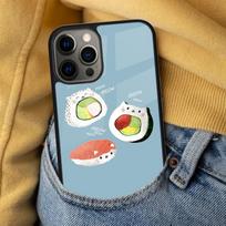 Kawaii Sushi Pattern Soft Phone Case for iPhone 17 Air 16e Pro max 15 Pro 13 14 Plus 11 12 MagSafe Magnetic Coque iPhone 14plus
