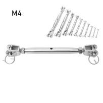 1PC M5-M12 304 Stainless Steel Marine Rigging Screw Closed Body Jaw Turnbuckle Bolt Wire Rope Tensioner Length Adjuster Clamp