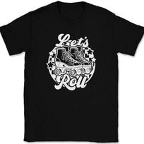 Let's Roll Roller Skating T-Shirt Mens Womens Tees Top Funny Rink Hobby Humor Sarcastic Gift Tee 3XL