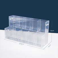 2/3/4/5/6 Layer Mark Pen Holder Transparent Makeup Brush Holder Brush Storage Rack  Office/School 2 Layer