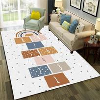 3D Hopscotch Child Digital Games Boy Girls Cartoon Carpet Rug for Home Living Room Sofa Doormat Decor,kids Non-slip Floor Mat 40x60cm