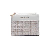 Ultra Thin Women Short Wallet Colorful Minimalist Coin Purse PU Leather Card Holder  Outdoor balta