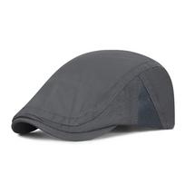 Spring Summer Quick-Drying Ppeaked Cap Retro Sunscreen Beret Men Sunshade Cap tamsiai pilka spalva