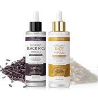 Black Rice And White Rice Exfoliant Toner, Peel Shot Glow Rice Ampoule Duo, Moisturizing Niacinamide Ampoule for Daily Skincare, Pore Minimizer for Al 1pcs
