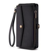 Flip Cover PU Leather Zipper Wallet Phone Case For OnePlus Turbo ACE 6T 6 6V 15 15R 5G Solid Color Multi-Functional Plain Bags OnePlus Turbo 6V 5G juoda