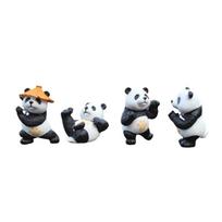 4vnt./komplektas Panda Design Automobilių papuošalai Automobilių Centrinės Konsolės Papuošalai Biuro stalo papuošalai Mažo automobilio interjero apdaila juoda
