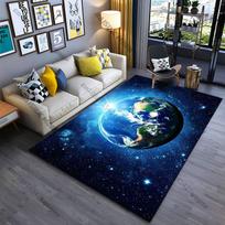 Earth in vast cosmic space carpet Yoga living room room decor children's crawling mat doormat area rug games mat 40x60cm