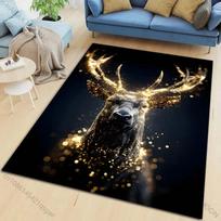 New product Sparkling Golden Light Stag Carpet for Living Room Bedroom Bedside Floor Mat Cloakroom Children Play Mat Area Rug 40x60cm