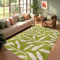 Minimalist Plant Vein Carpet Leaf Pattern Area Rug Soft Floor Mat for Living Room Bedroom Home Decoration Bedroom Decor 40x60cm