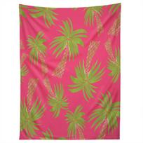 SUMMER PALM TREES PINK tapestry 75x100 juoda