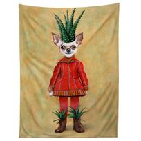 CHIHUAHUA CACTUS tapestry 75x100 juoda