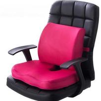 Memory Foam Seat Back Cushion Set Car Booster Office Dining Chair Pad Student Long Sitting Pain Relief Comfortable Ergonomic Aid suit raudona