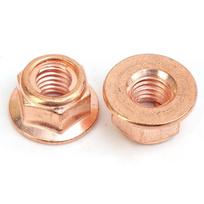 M8 Exhaust Pipe Nuts for BMW E30 3 Series Carbon Steel Copper Plated Hex Self Locking Nut Manifold High Temp Fastener Hardware 10pcs