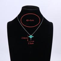 1PC Ocean Blue Manta Pendant Necklace For Women Fashionable Cute Design Daily Wear Jewelry Gift