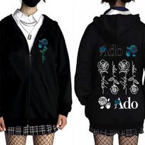 Ado World Tour Hibana Zipper Hoodie Men Women Clothing Fashion Japanese Style Streetwear Casual Fleece Zip Up Jacket S