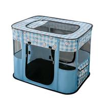 Pet Playpen with Door & Mesh Roof for Small Dogs Exercise Pen Cats Delivery Room for Indoor Cats and Other Small Anim XL mėlyna