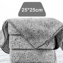 Gray Bamboo Charcoal Anti-Grease Kitchen Towel Thickened Super Absorbent Microfiber Cleaning Towel Car Cleaning Tools