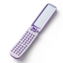 Hollow Design 2-in-1 Comb Mirror Scalp Massage Hair Styling Tool Fold Volumizing Hair Brush  Home rožinė