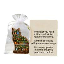 Pocket Hug Garden Cat Wooden Keepsake with Comfort Message Small Decorative Item for Personal Use or Gift Giving Suitable for Various Occasions One Size balta