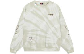 Li Ning Sweatshirts Unisex Bud Yellow Gray Tie Dye Crew Neck Moderate Regular AWDT263-2 S