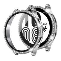 Skirta Samsung Galaxy Watch 5 4 40 mm 44 mm stiklo ekrano apsaugai, deimantiniam dėklui 40MM skaidri