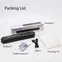 VACUUM SEALER virtuvės buitinė vakuuminė mažo maisto automatinė vakuuminio sandarinimo mašina plastiko sandarinimo mašina British standard juoda